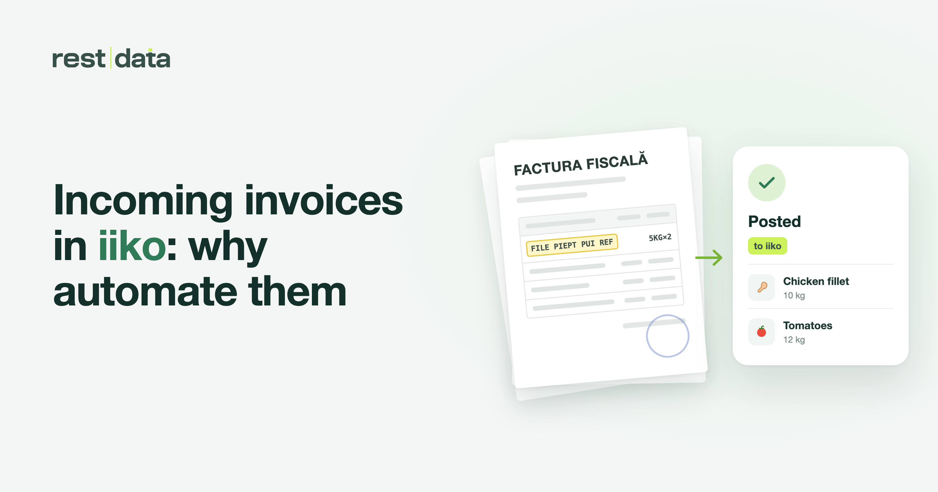 Banner for the article "Incoming invoices in iiko: why automate them"