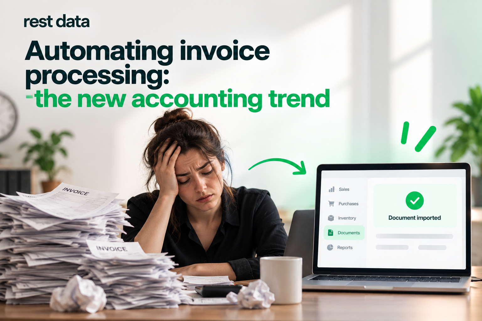 Banner for the article "Invoice Automation Benefits: A Growing Accounting Trend"