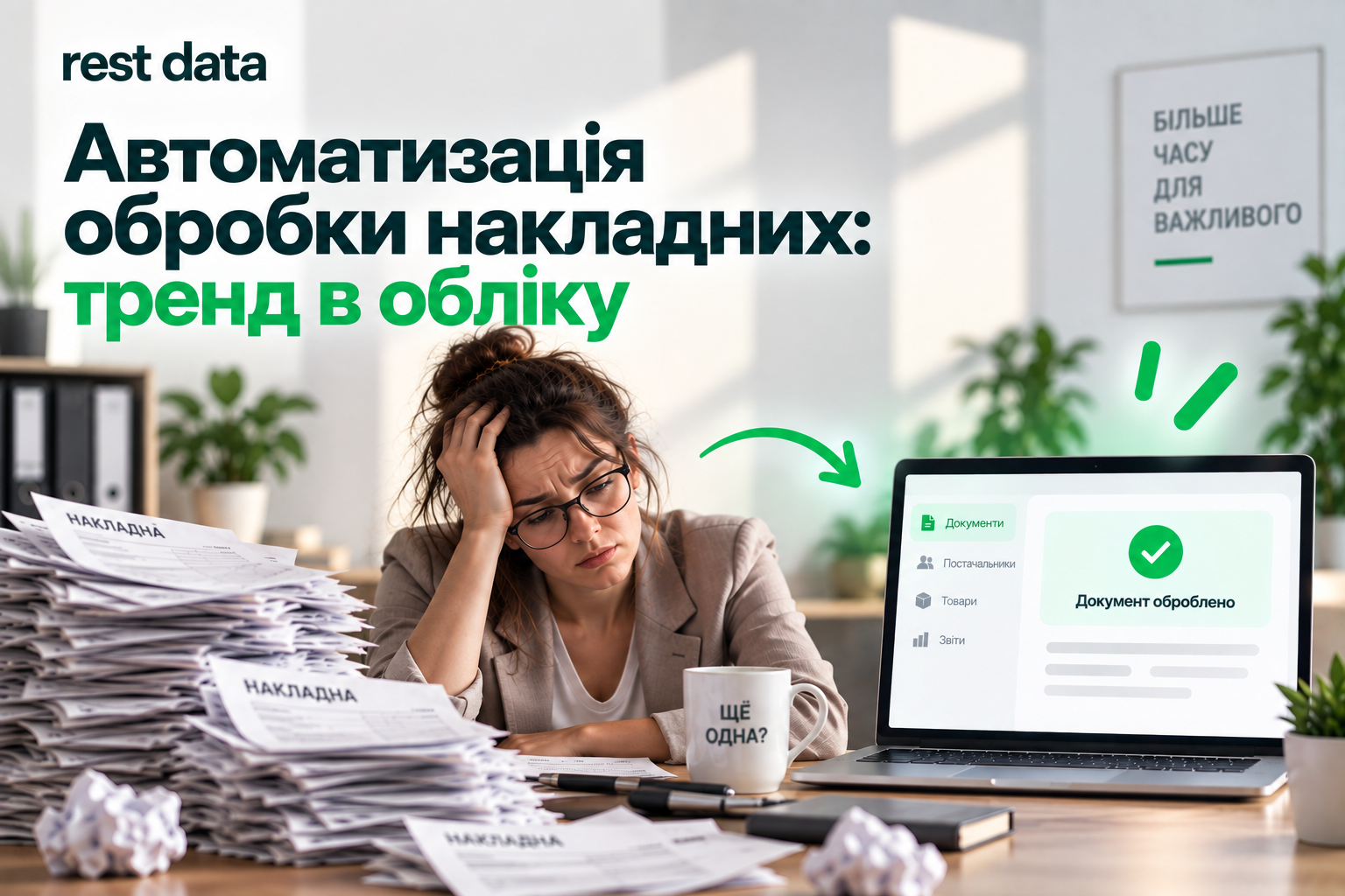 Банер статті «Автоматизація обробки накладних: тренд в обліку»