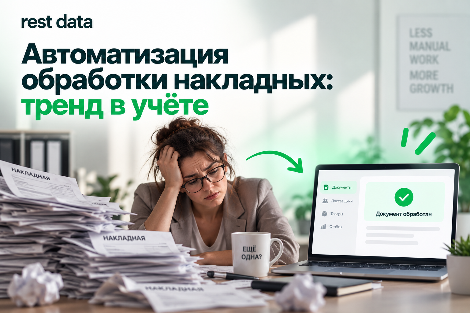Баннер статьи «Автоматизация обработки накладных: тренд в учёте»